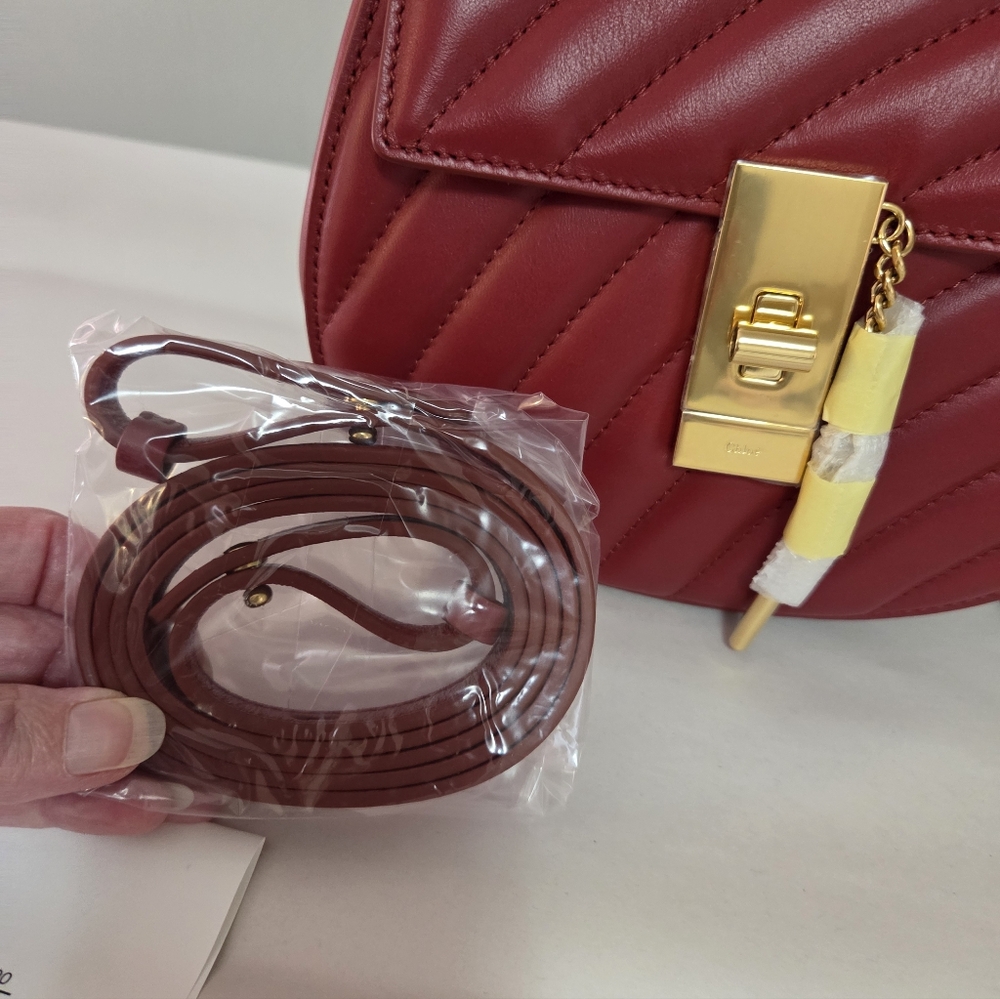 Chloe Red Leather Small Bag - Picture 8 of 9